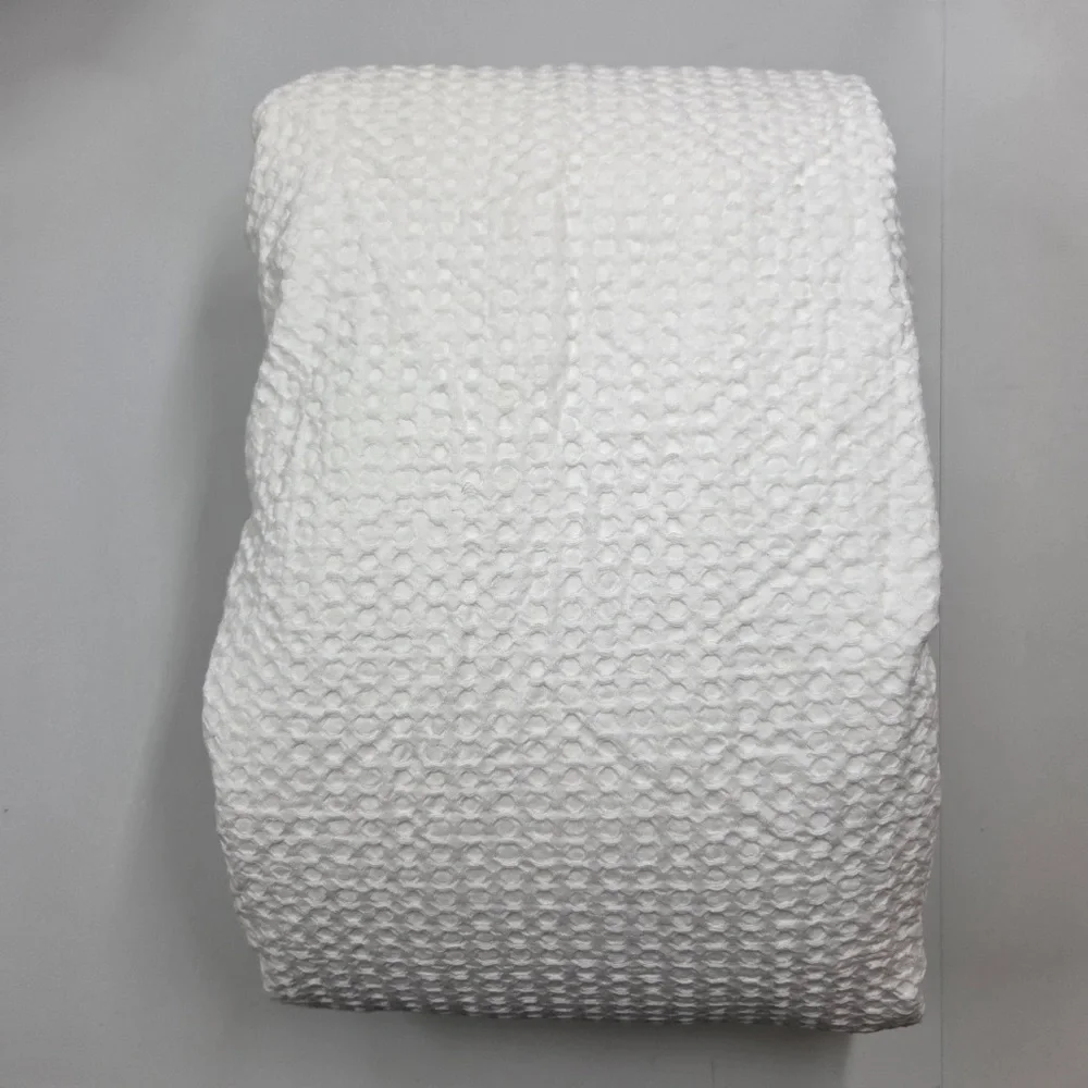 QUINCE Organic Luxe Honeycomb Duvet Cover King/Cal King White 6279